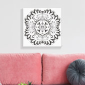 Mooie Deco Square Doodle 6 Canvas Afdruk (Insitu (Woonkamer))