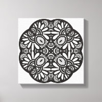 Mooie Deco Zwart Vierkant Doodle 6
