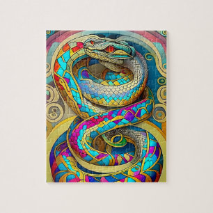 Mooie decoratieve kunst Deco Snake Legpuzzel