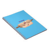 Mooie deegroller en deeg pastetaart bakkende carto notitieboek (Rechterzijde)
