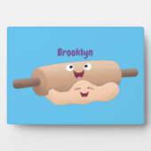 Mooie deegroller en deeg pastrabak cartoon  fotoplaat (voorkant)