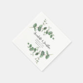 Mooie, delicate eucalyptusplantage servet (Hoek)