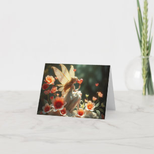 Mooie delicate romantische fee feestdagen kaart