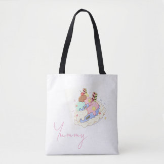 Mooie dessert Illustraties Boodschappentas Draagtas