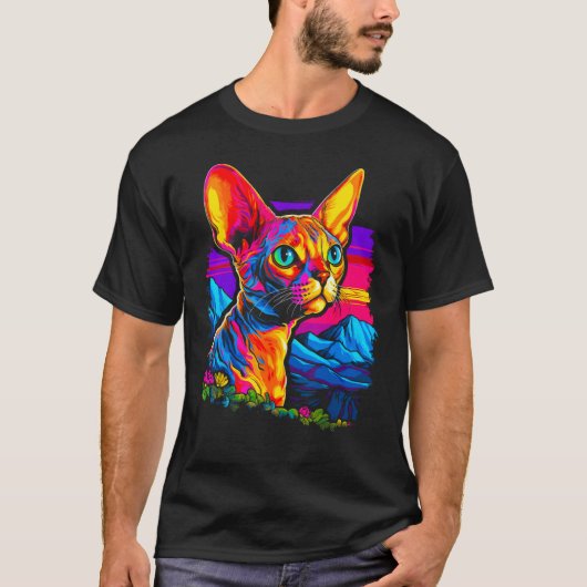 Mooie Devon Rex kat T-shirt (Voorkant)