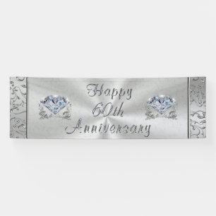 Mooie Diamond Happy 60th Jubileum Banner