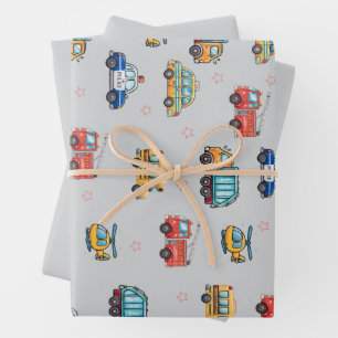 Mooie Dienstvoertuigen Inpakpapier Vel