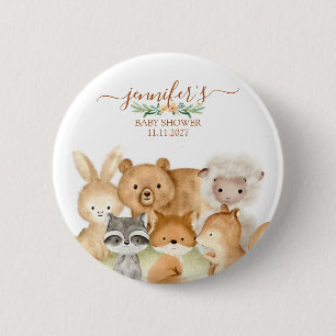 Mooie Dieren Bos Woud Ronde Button 5,7 Cm