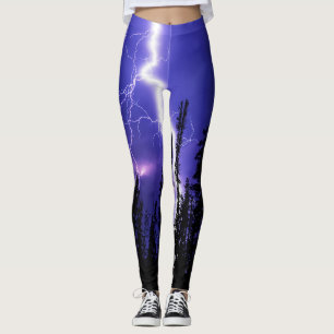 mooie donder boven het bos leggings