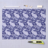 Mooie Donkere Blauw en witte konijn Dedham Delft Tissuepapier (Craft)