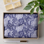 Mooie Donkere Blauw en witte konijn Dedham Delft Tissuepapier (Geschenk)