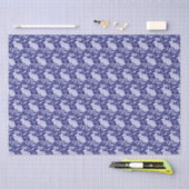 Mooie Donkere Blauw en witte konijn Dedham Delft Tissuepapier (Craft)