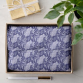 Mooie Donkere Blauw en witte konijn Dedham Delft Tissuepapier (Geschenk)