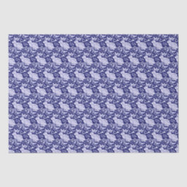 Mooie Donkere Blauw en witte konijn Dedham Delft Tissuepapier