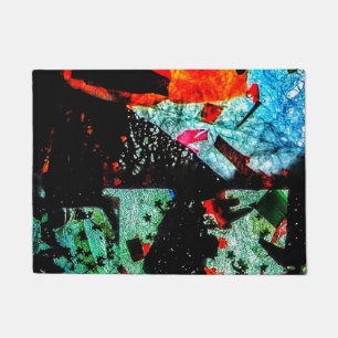 Mooie donkere deurmatten, Common zwart abstract Deurmat