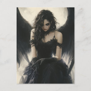 Mooie Donkere Engel Fantasy Briefkaart