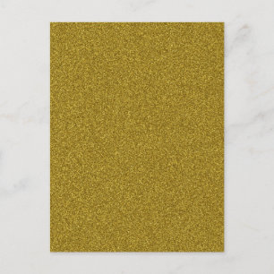 Mooie, donkergele goudglitter briefkaart
