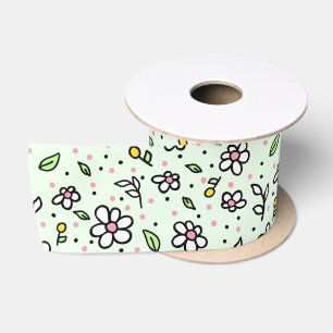 Mooie Doodle Madeliefjes Bloemen Cute Meisjesachti Lint