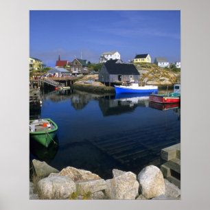 Mooie dorp Peggy's Cove met haven Poster