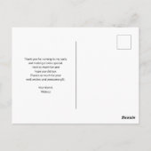 Mooie Draak met Elegante Kroon Dank Je Briefkaart (Achterkant)