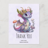 Mooie Draak met Elegante Kroon Dank Je Briefkaart (Voorkant)