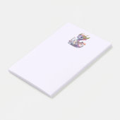 Mooie draak met elegante kroon post-it® notes (Schuin)