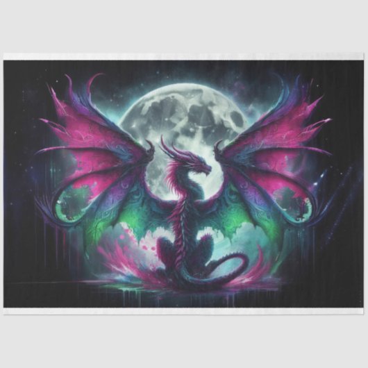 Mooie draak tissuepapier (Voorkant)