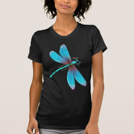Mooie Dragonfly met Bright Blue Turquoise T-shirt