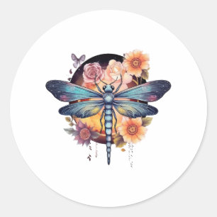 Mooie Dragonfly Ronde Sticker