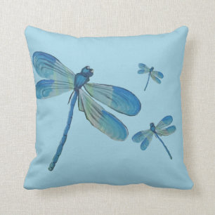 Mooie Dragonfly roze gloed originele kunst Kussen