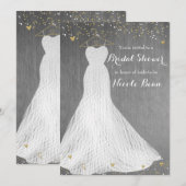 Mooie dress op Gold Hanger Vrijgezellenfeest Kaart (Voorkant / Achterkant)