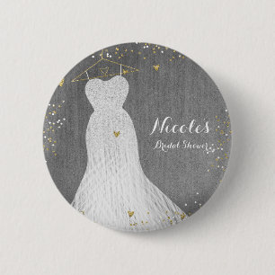 Mooie dress op Gold Hanger Vrijgezellenfeest Party Ronde Button 5,7 Cm