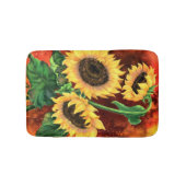 Mooie drie zonnebloemen - gemanipuleerde kunstschi badmat (Voorkant)