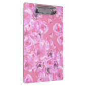 Mooie drijvende roze rozen gepersonaliseerd klembord (Rechts)