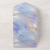 Mooie dromerige Paarse Blauwe Gouden Champagne Par All In One Uitnodiging (Buitenkant)