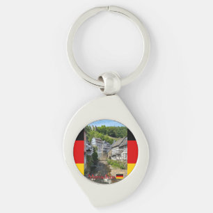Mooie Duitse dorp Monschau in de zomer reis Sleutelhanger