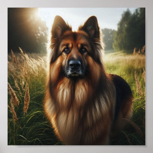 Mooie Duitse herder hond Poster (Voorkant)