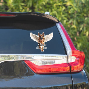 Mooie Duitse Herder met Wings Memorial Sticker