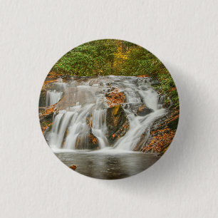 Mooie Dukes kreken waterval in N. Georgië Ronde Button 3,2 Cm
