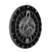 Mooie dun - zilver dartbord (Voorkant Links)