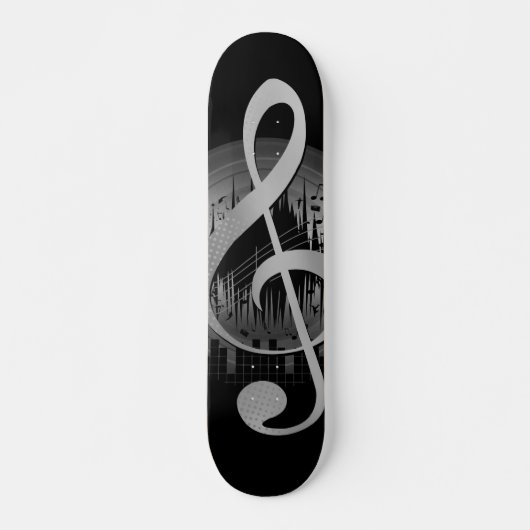 Mooie dun - zilver skateboard (Voorkant)