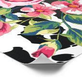 Mooie, dunne rozen en luipaard poster (Hoek)