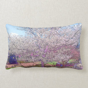 Mooie duoghoutboom, lumbar Pillow Kussen