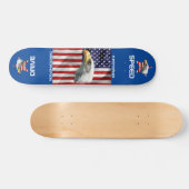 Mooie Eagle, de Amerikaanse vlag, patriottisch Skateboard (Horizontaal)