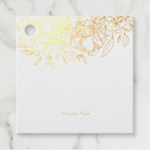 Mooie echte goudolie met ketting Floral bedankt Bedankjes Labels