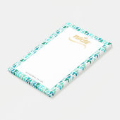 Mooie Edelstenen Grens Goud Faux Folie Naam Post-it® Notes (Schuin)