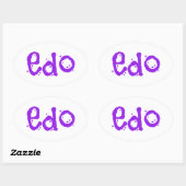 Mooie Edo Ovale Sticker (Vel)
