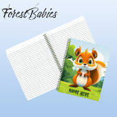 Mooie Eekhoorn Bosdier Cartoon Grafisch Ontwerp Notitieboek