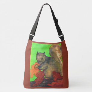 mooie eekhoorn print crossbody tas