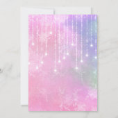 Mooie Eenhoorn Gezicht Roze Bloemen Verjaardagsfee Kaart (Achterkant)